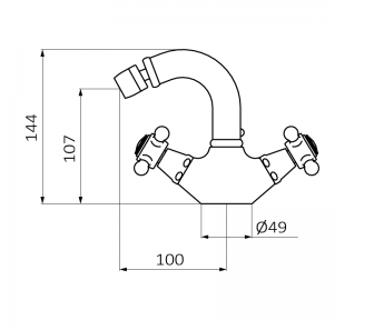 Mélangeur lavabo Classique 1866 Wittenheim 0