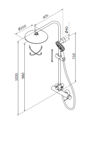 Mitigeur douche avec colonne Time Mulhouse 0