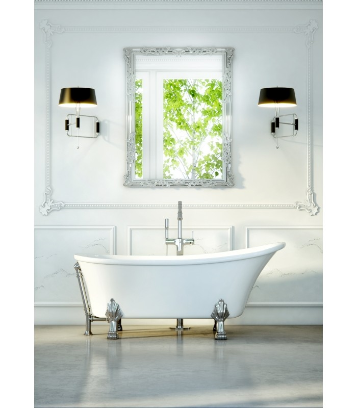 ROMANCE BAIGNOIRE AUTOPORTANTE PATTES DE LION BRILLANTE | Vitrine Banyo Baignoire en îlot : le rétro moderne Wittenheim 0