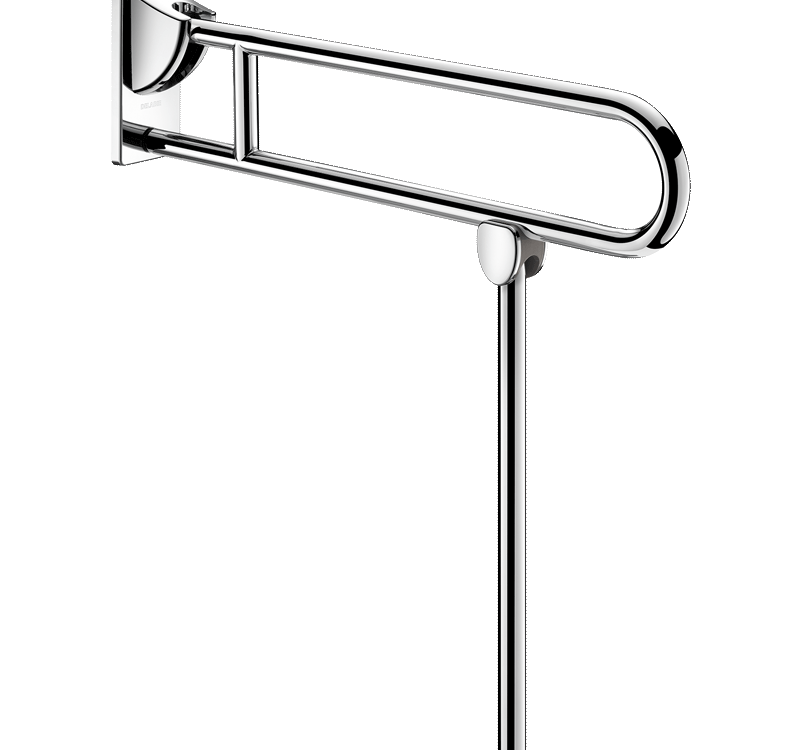 Barre de maintien rabattable avec b&eacute;quille Inox L. 850 mm Kingersheim