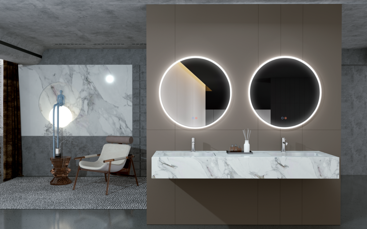 Miroir Atenas Lumineux Montb&eacute;liard