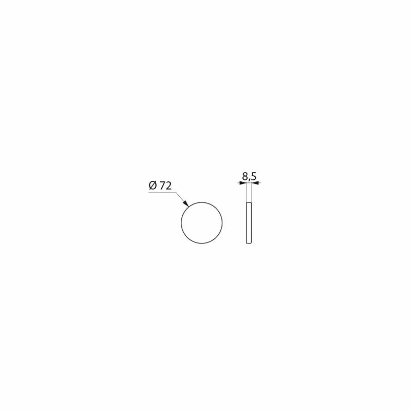 Cache platine plein pour barre de maintien Inox Rixheim 0