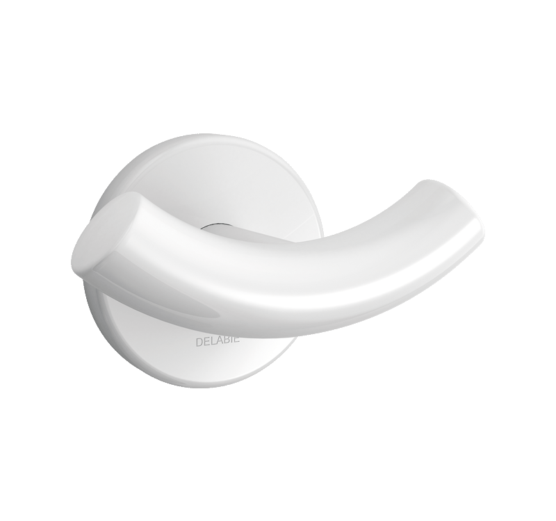 Patère porte-manteau double Inox blanc Valentigney
