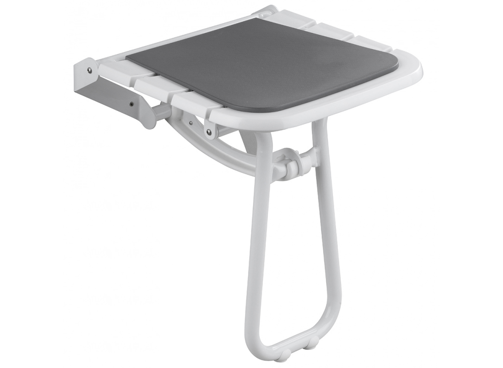 Si&egrave;ge de douche hauteur fixe Blanc et Gris Classic 047830 Kingersheim