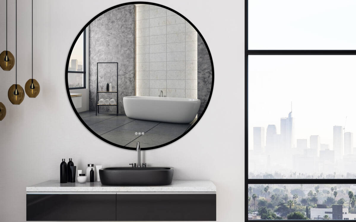 Miroir lumineux Atelier black Wittenheim