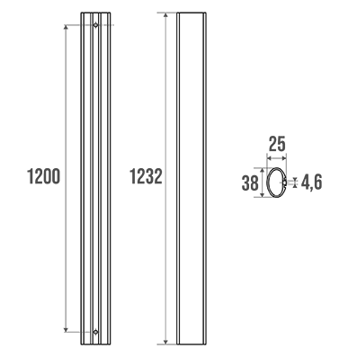 Longueur droite Epoxy Anthracite Arsis 041704 Mulhouse 0