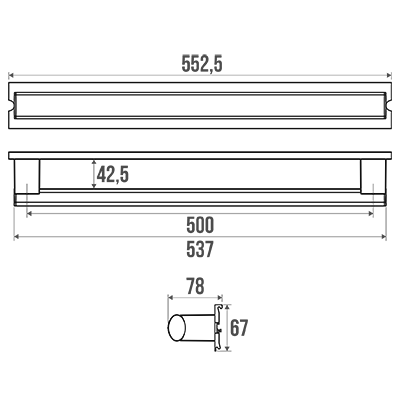 Barre d&#8217;appui amovible Anthracite et Anodisé brillant Arsis 044843 Illzach 0