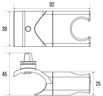 Support douchette coulissant Blanc et Anthracite Arsis 045318 Illzach 0