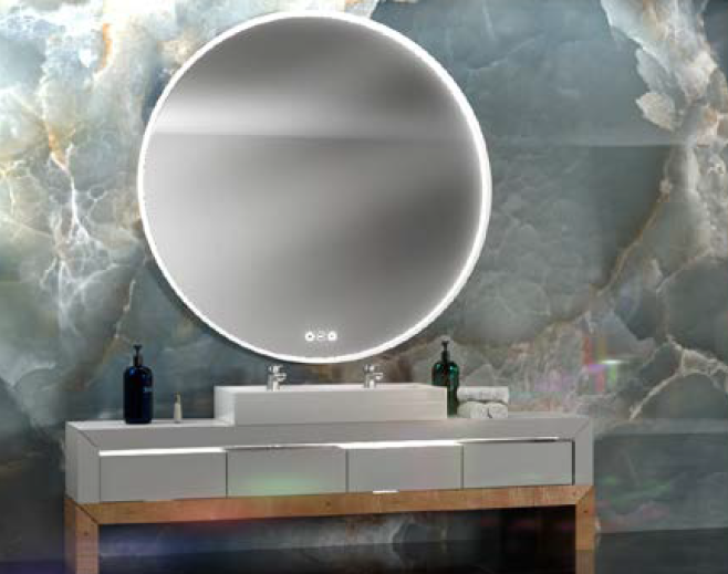Miroir lumineux Atelier white Belfort