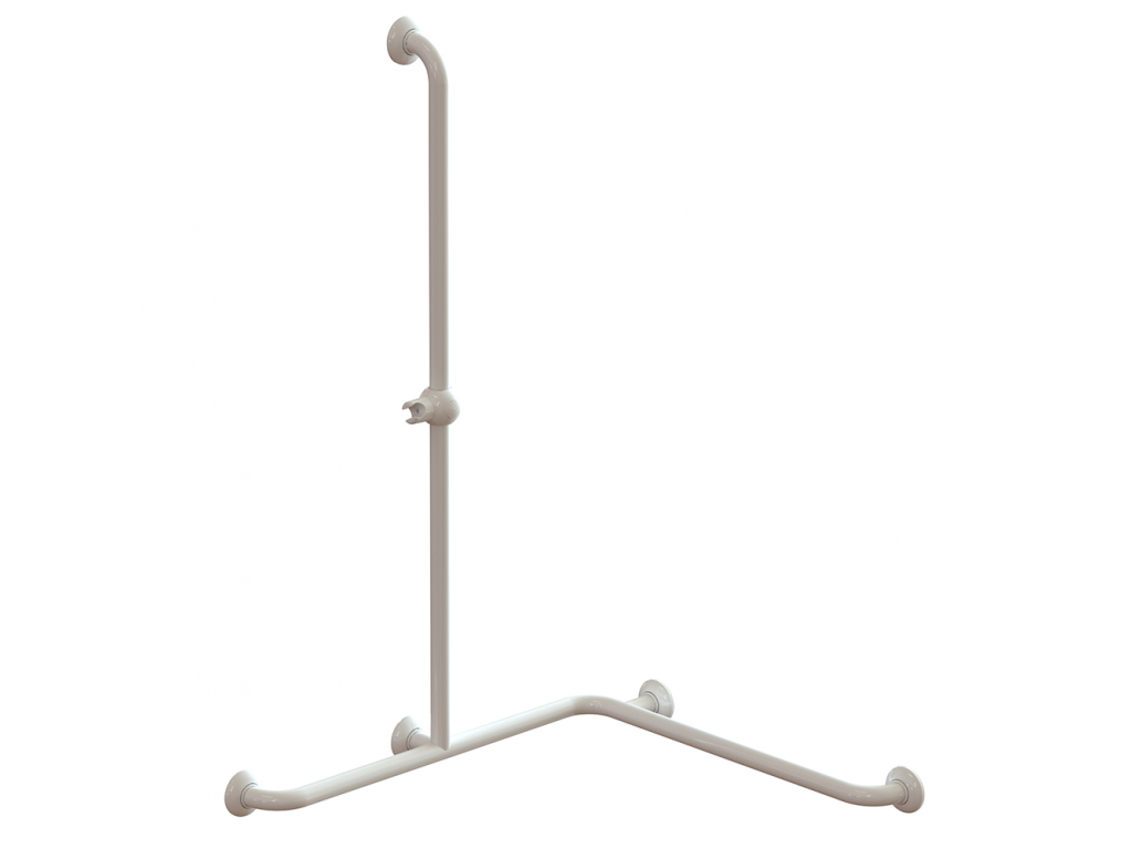 Barre d&#8217;appui angle 2 murs, 3 points de fixations Epoxy blanc Classic 049360 Audincourt 0