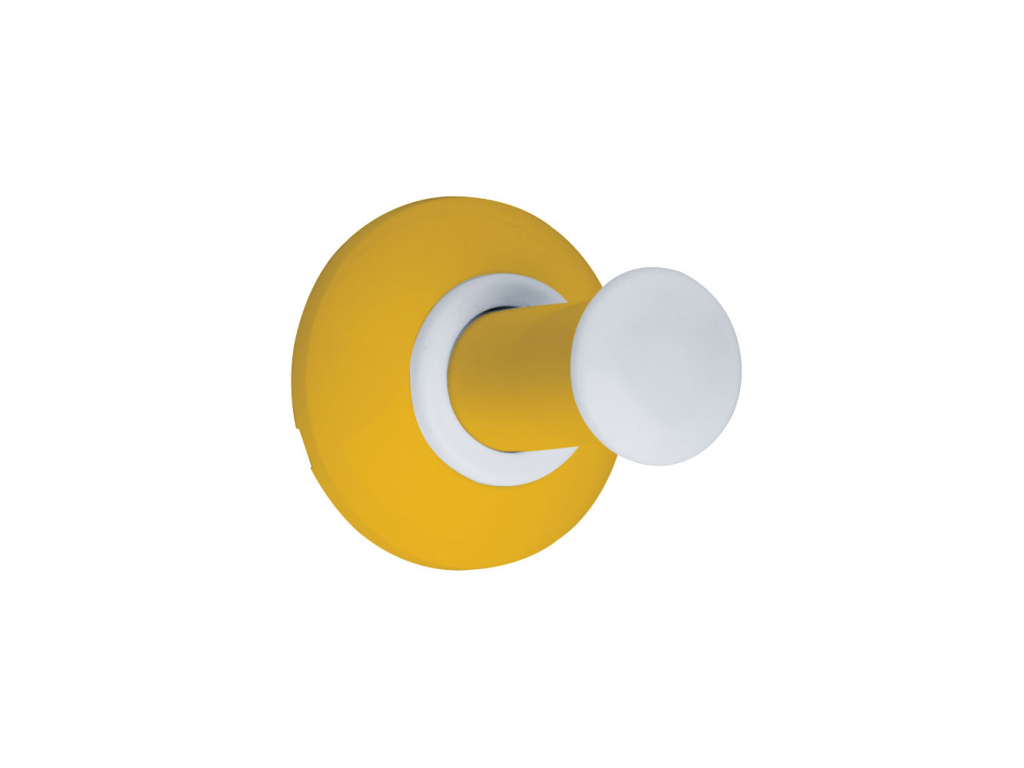 Porte-peignoir 1 tête, acier Epoxy Jaune Classic 113731 Valentigney 0
