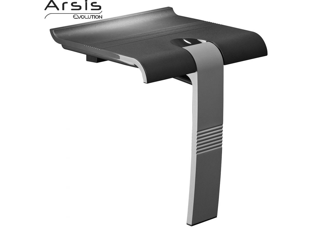 Siège de douche Noir et Gris Arsis 047729 Rixheim