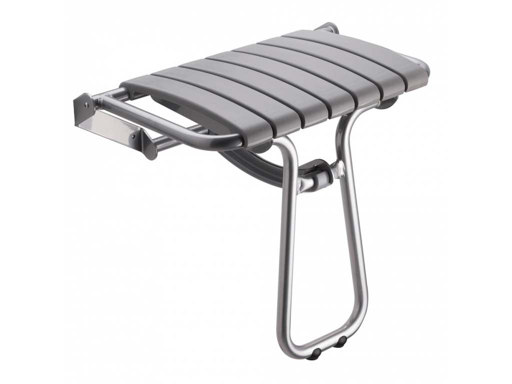 Siège de douche Assise Gris ,pied Epoxy Gris chrome Classic 047642 Audincourt 0