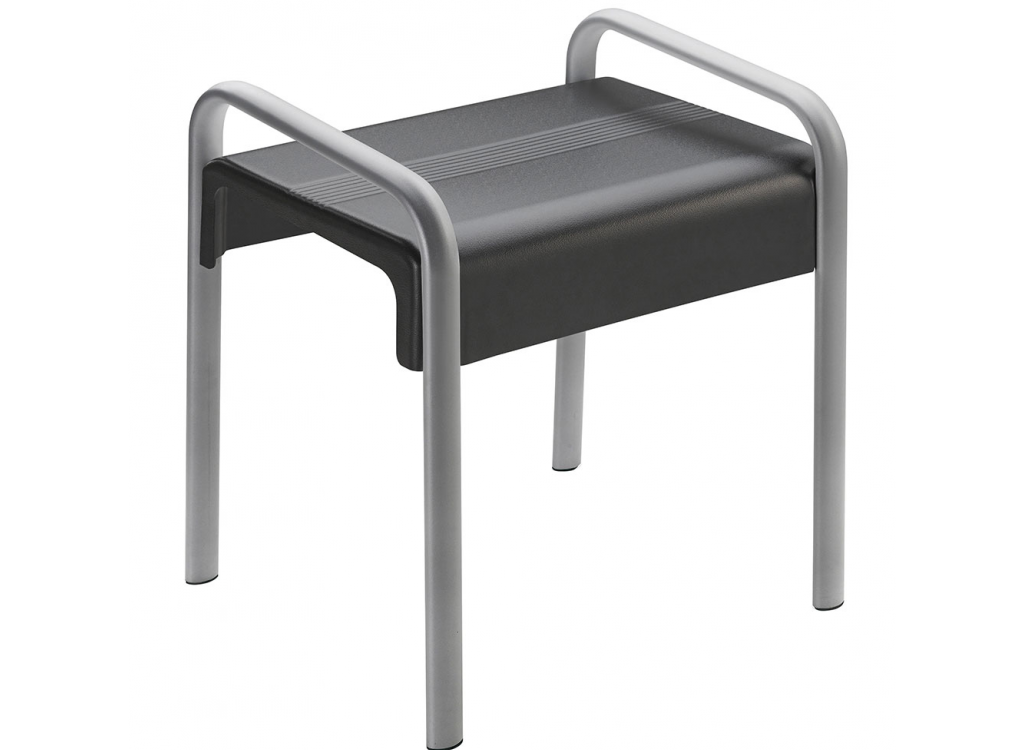 Tabouret de douche époxy gris anthracite Arsis 047774 Montbéliard