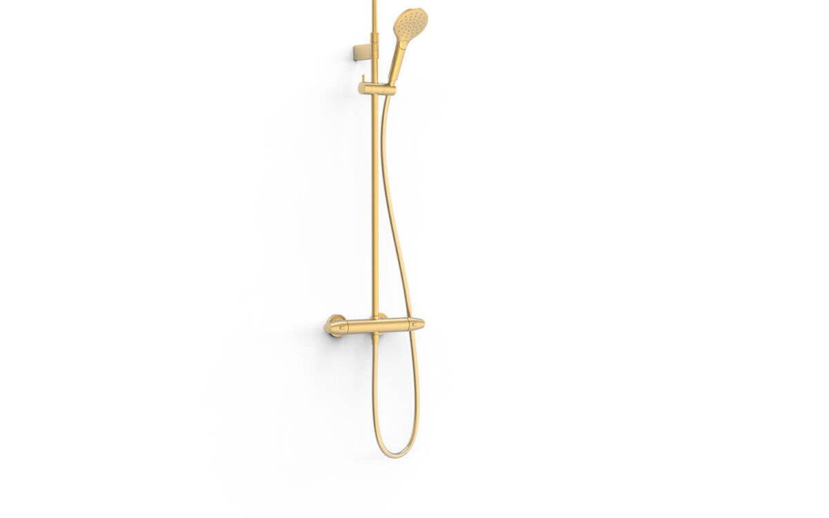 Colonne de douche thermostatique OVER-WALL ronde or mat 24k 19038705OM Mulhouse