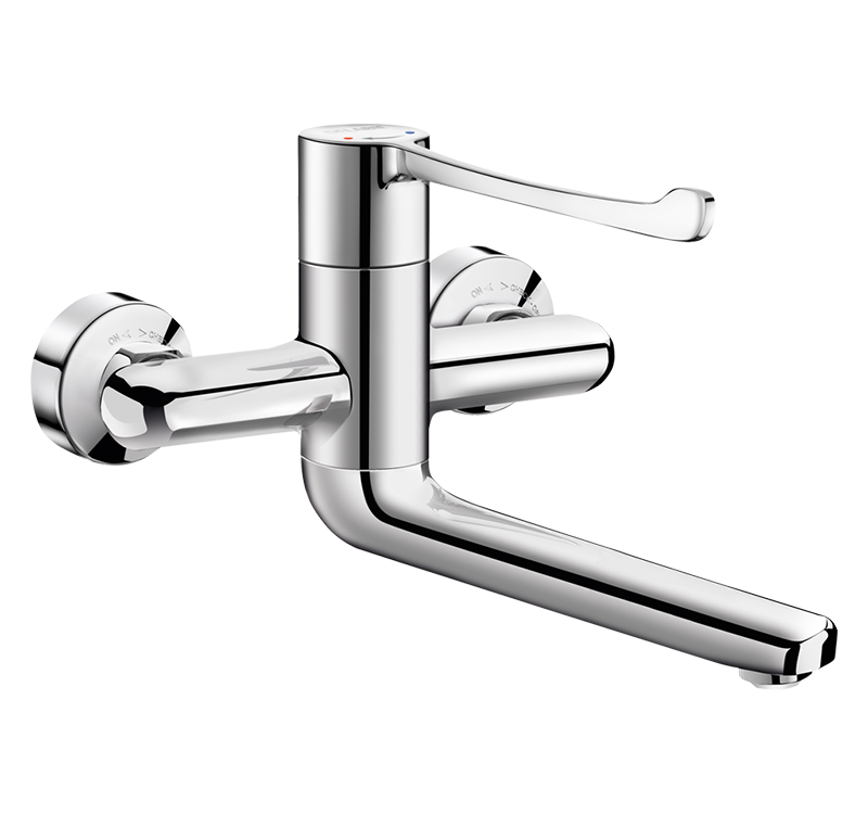 Mitigeur de lavabo m&eacute;canique s&eacute;quentiel mural Riedisheim