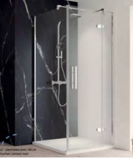 PANORAMA NOVA porte pivotante avec partie fixe pour niche ou avec paroi latérale Valentigney