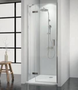 PANORAMA porte pivotante avec partie fixe pour niche Mulhouse