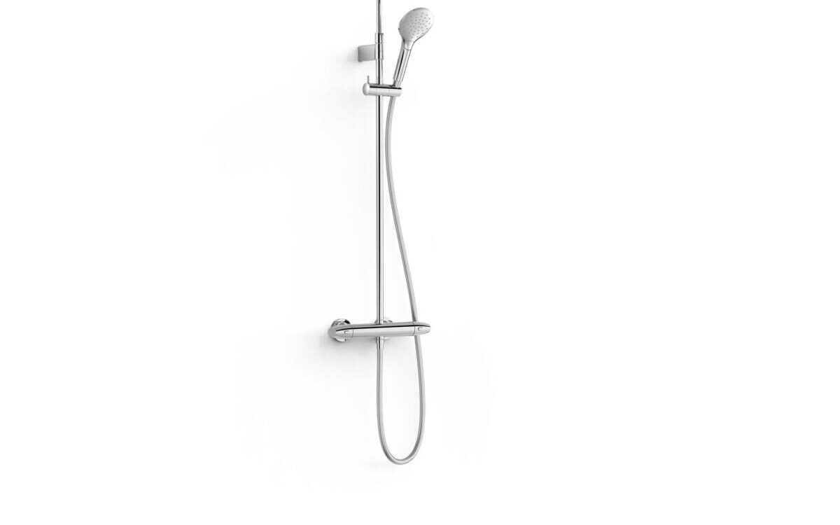 Colonne de douche thermostatique OVER-WALL ronde chromé 19038705 Saint-Louis