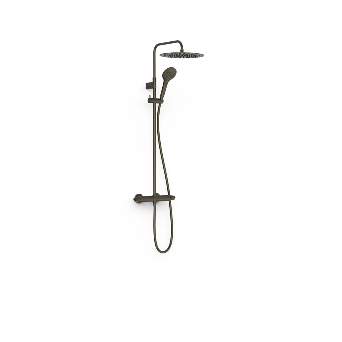Colonne de douche thermostatique OVER-WALL ronde noir bronze 19038705KMB Montbéliard 0