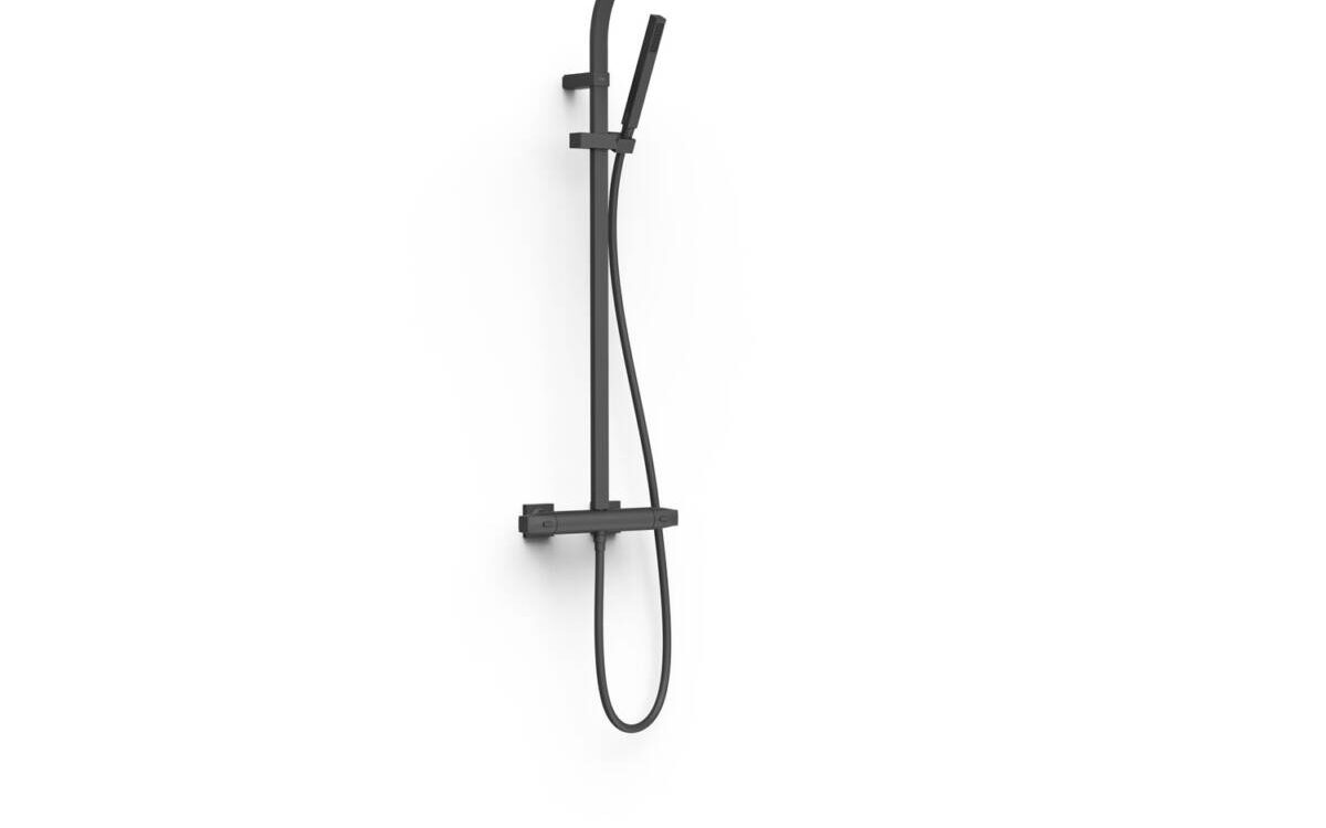 Colonne de douche thermostatique OVER-WALL carré-rond noir mat 19039305NM Wittenheim