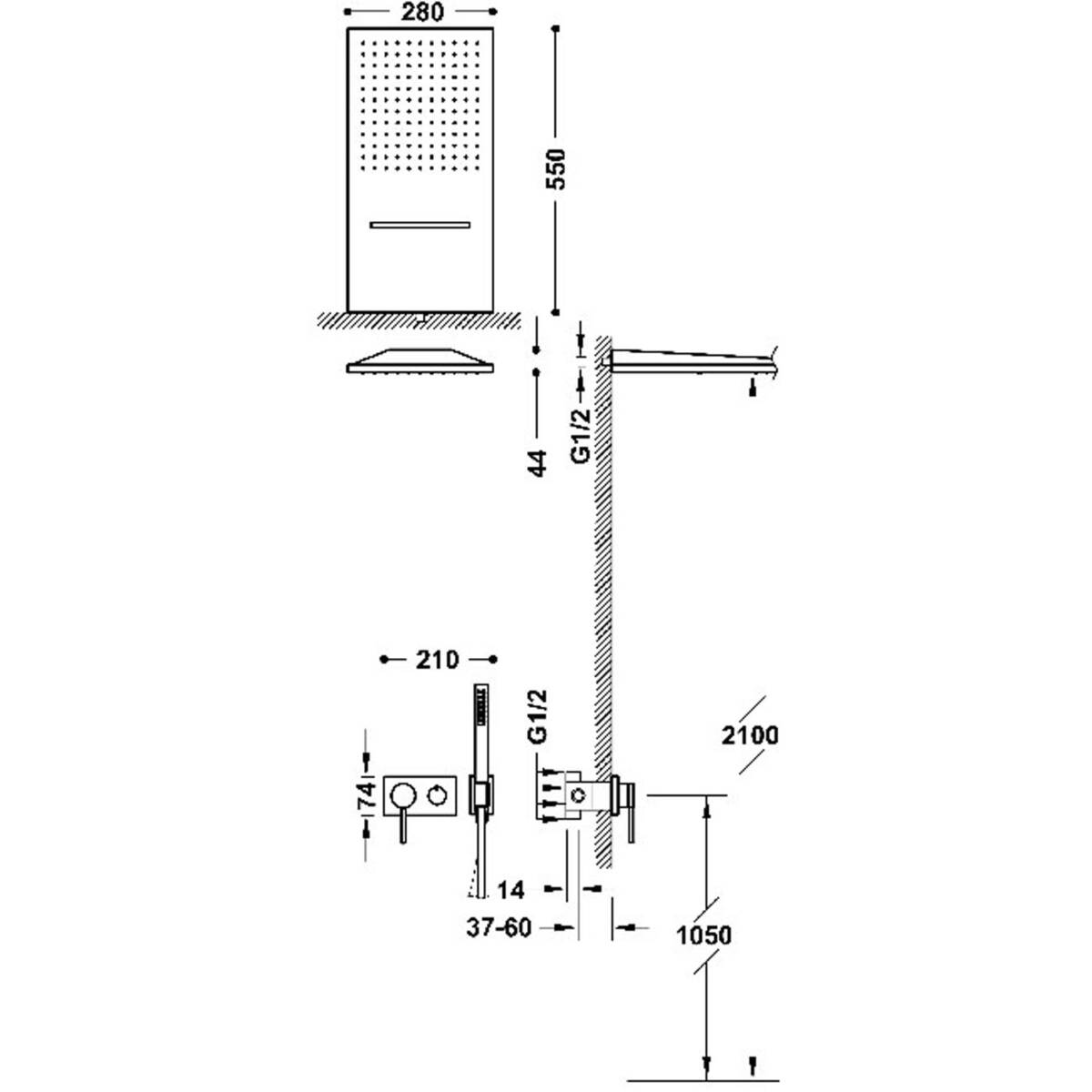 21027301 1 | Vitrine Banyo Pack encastré douche 3 voies acier 21027301 Wittenheim 0