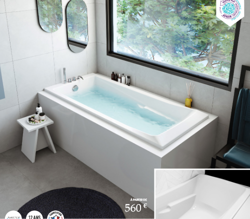 Baignoire gain de place : idéale pour les salles de bain modernes Audincourt