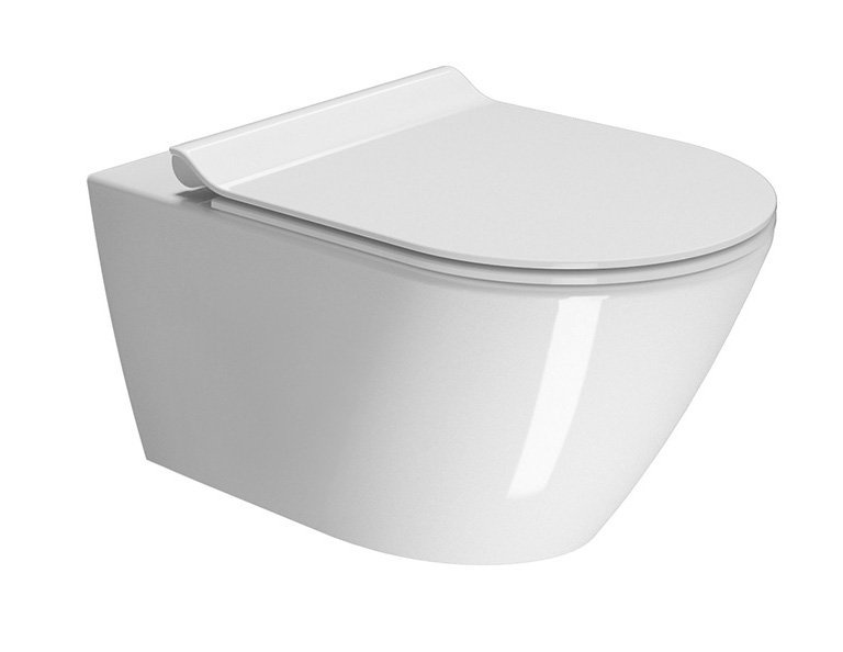 KUBE X WC mural suspendu, Swirlflush, 36x55cm, blanc ExtraGlaze Wittenheim