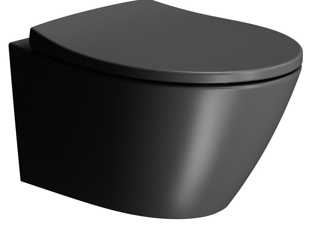 MODO WC mural suspendu, Swirlflush, 37x52cm, noir double mat Kingersheim