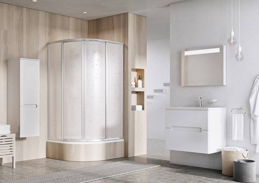 Cabine de douche abaissée en quart de cercle Supernova SKCP4 Sabina Belfort
