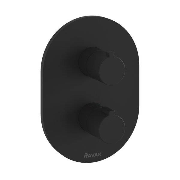 Mitigeur thermostatique encastré Chrome, pour baignoire/douche, avec inverseur Valentigney 0