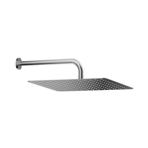 Pommeau de douche Chrome, carré, 400 mm Rixheim