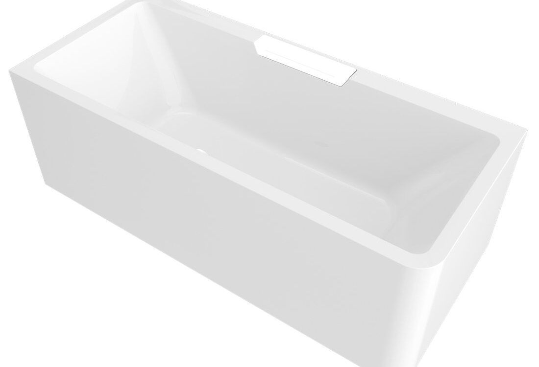Baignoire rectangulaire CASCATA L MONOLITH 180 x 80 x 60 cm, bec cascade blanc Kingersheim