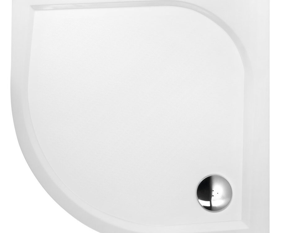 Receveur de douche ERIKA Quadrant en marbre coul&eacute; 90 x 90 cm, R550, blanc Saint-Louis