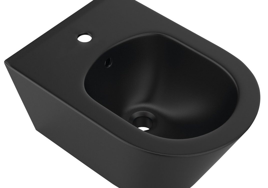 Bidet suspendu AVVA 35,5x53cm, noir mat Riedisheim