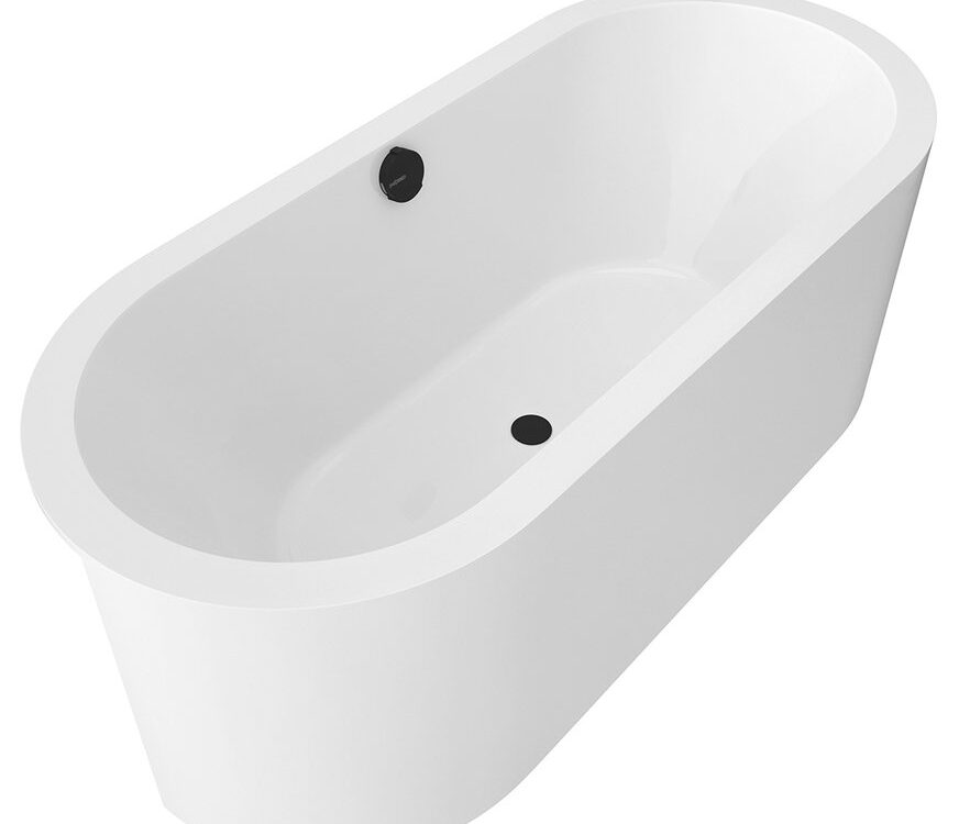 Baignoire semi-encastrée ovale VIVA C MONOLITH 170x75x60cm, blanche Mulhouse