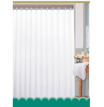 Rideau de douche 180x200cm, polyester/blanc Guebwiller