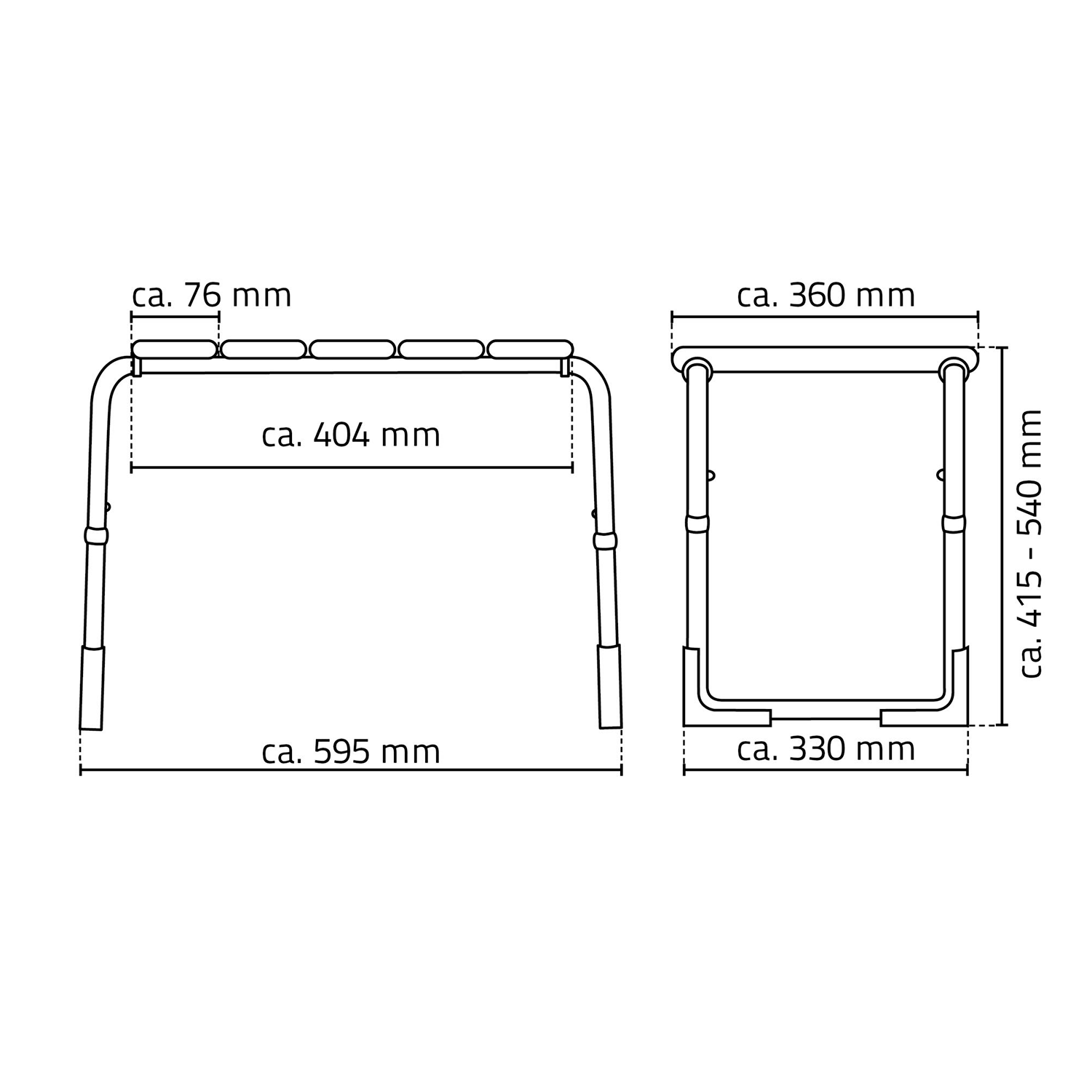 Tabouret de salle de bain HANDICAP, hauteur réglable, noir Guebwiller 0