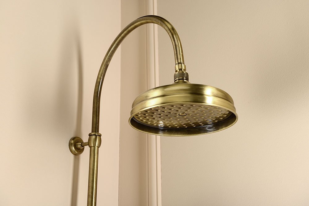 Colonne de douche VANITY avec raccord mitigeur, douchette de tête et douchette, bronze Belfort 0