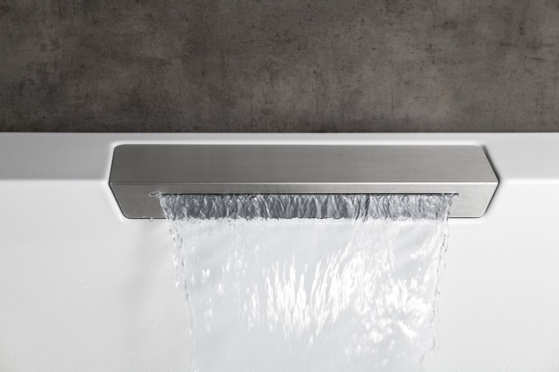 Baignoire rectangulaire CASCATA L MONOLITH 180 x 80 x 60 cm, bec cascade blanc Kingersheim 0