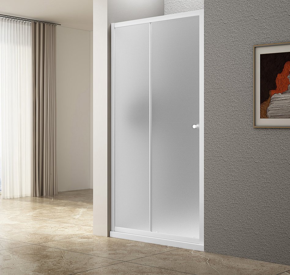 Porte de douche coulissante UGGA 1000 mm, verre brique, blanc Kingersheim 0