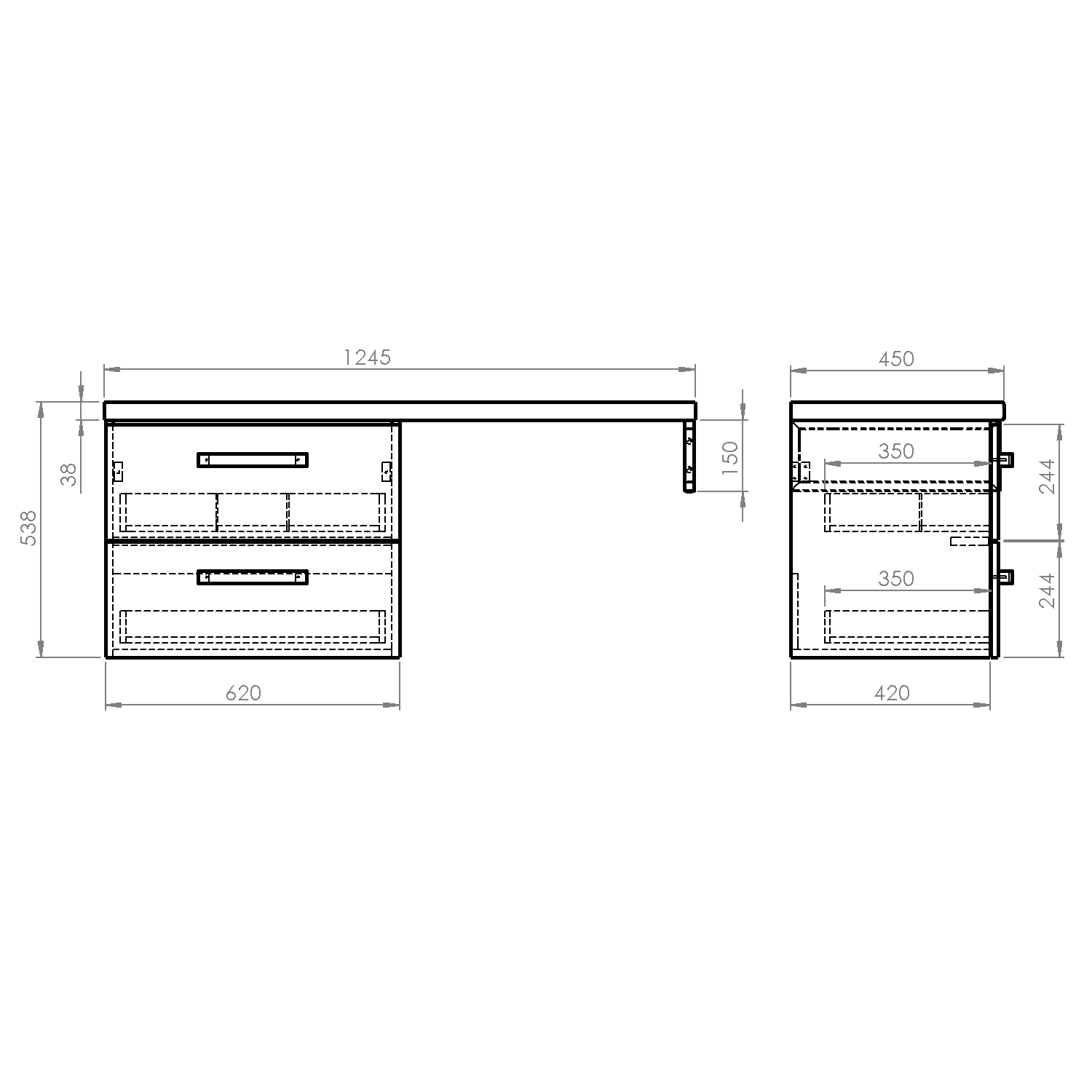 112.1 | Vitrine Banyo Ensemble de meubles de salle de bain VEGA, largeur 125 cm, blanc/chêne platine Guebwiller 0