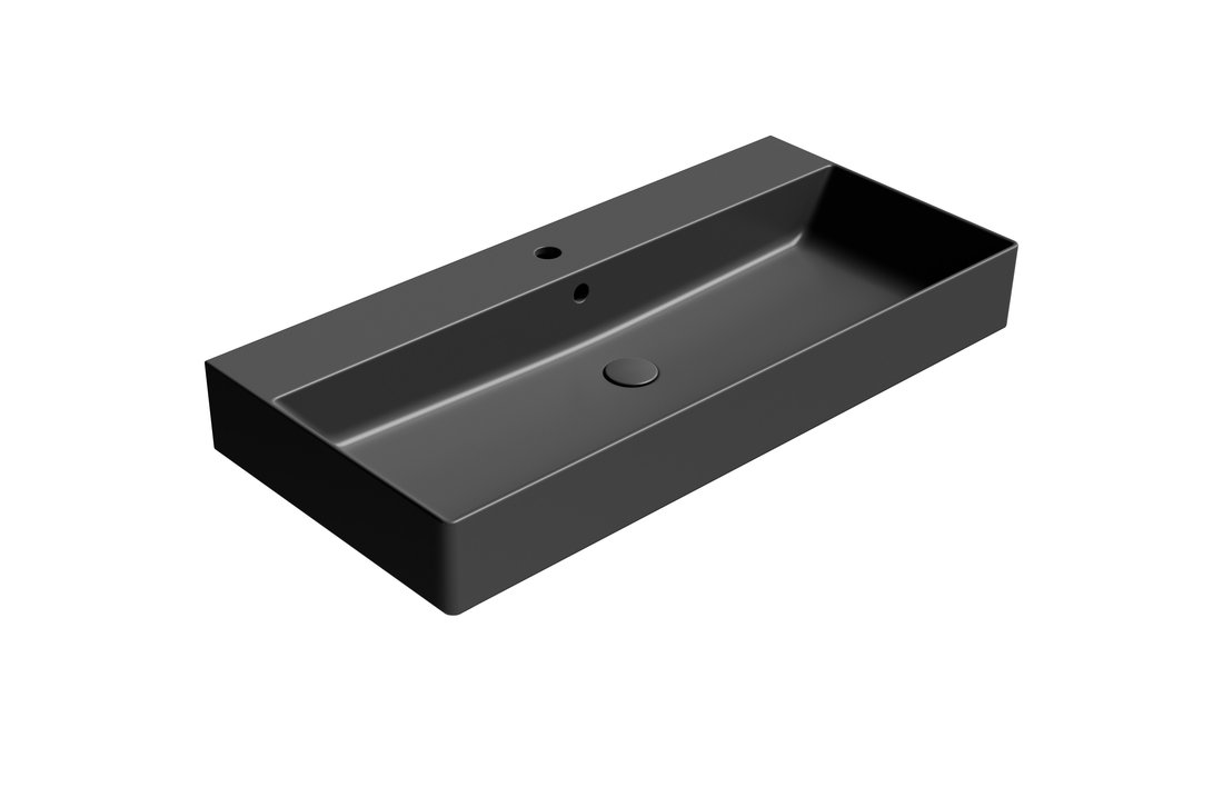 Lavabo en céramique KUBE X 100x47cm, noir mat Rixheim