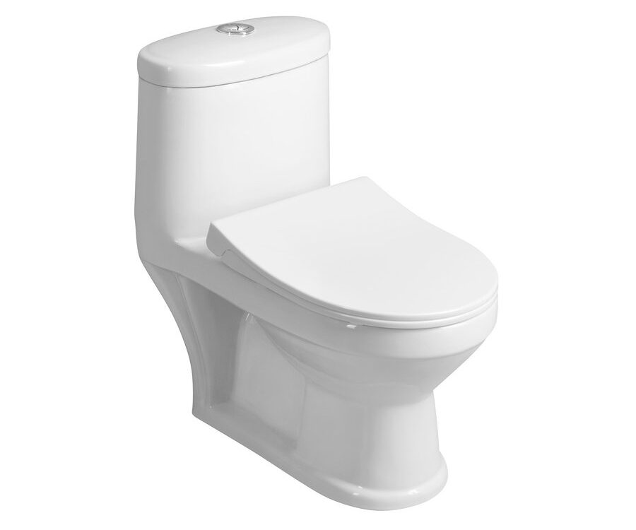 Toilettes combinées pour enfants PETIT, siphon en S/siphon en P, blanches Valentigney