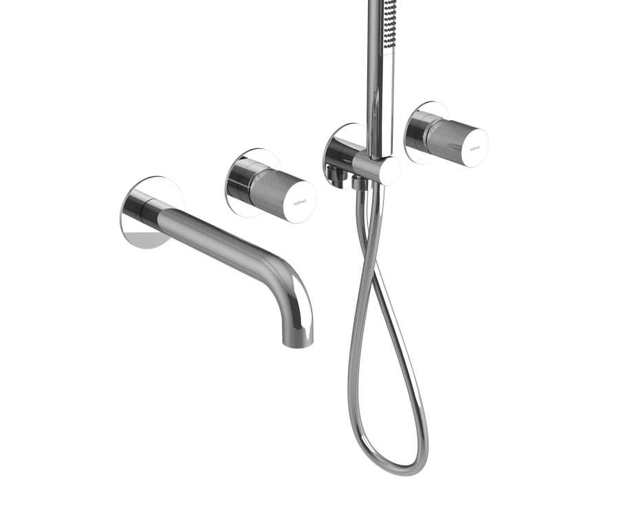 Mitigeur de baignoire encastré ULTRATAP avec pommeau de douche, chrome Kingersheim