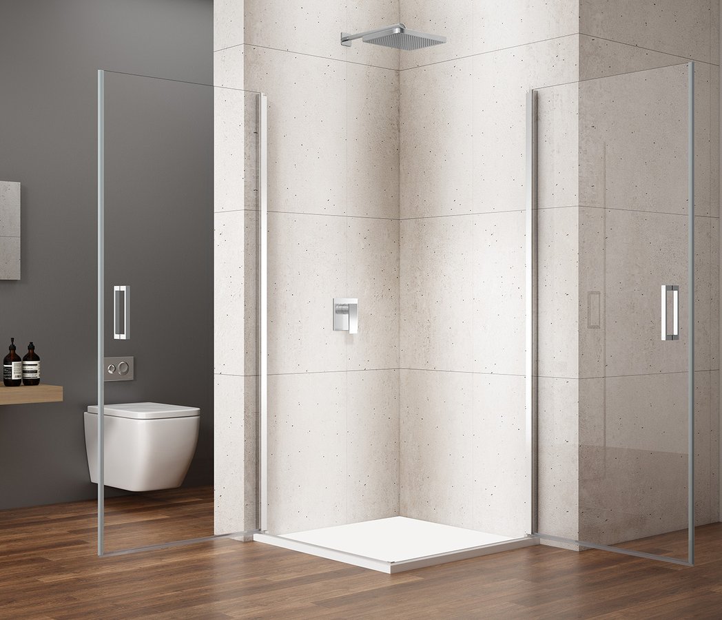 17.3 1 | Vitrine Banyo Paravent carré LORO 900×900 mm, entrée d’angle Kingersheim 0