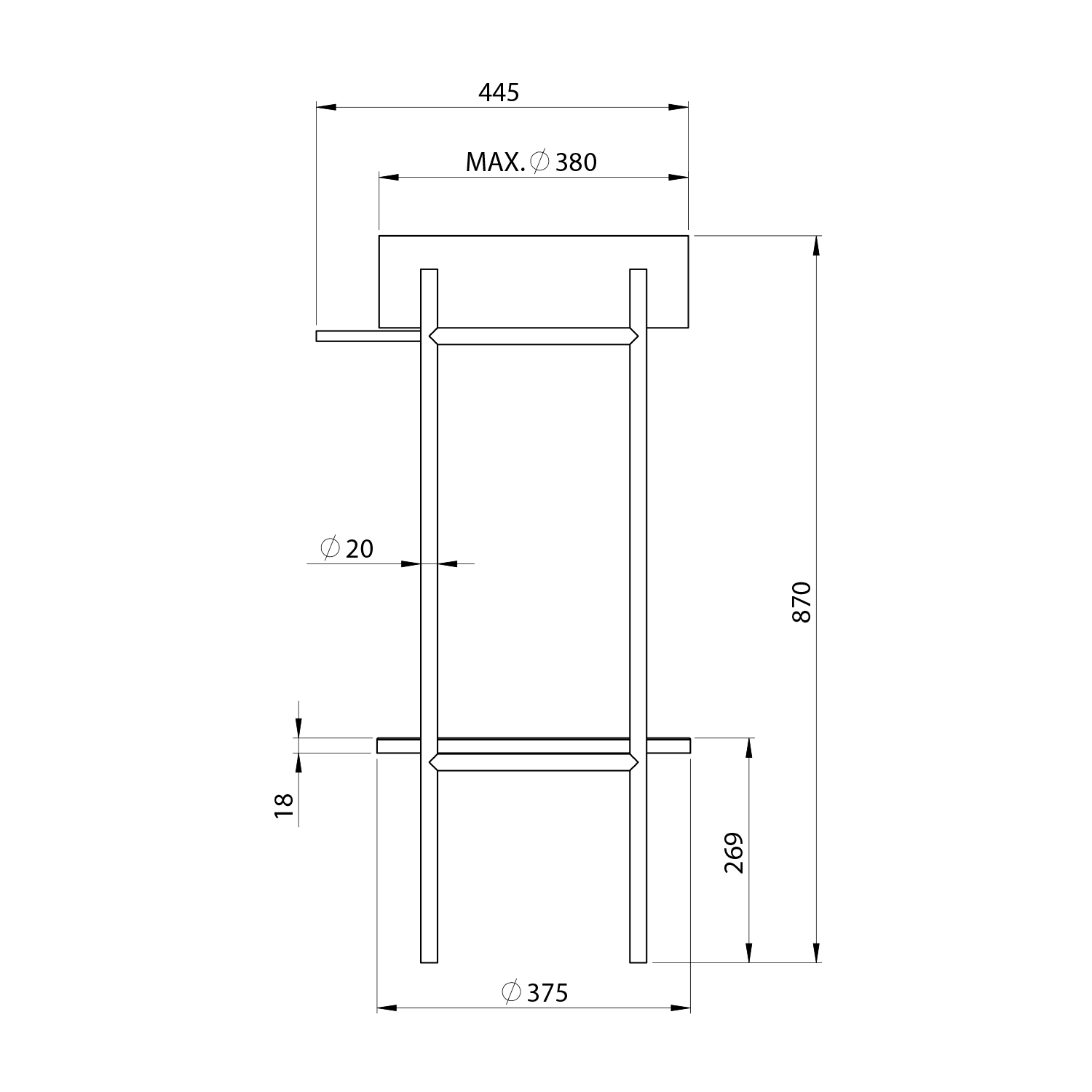 2.2 | Vitrine Banyo Colonne PUNO avec lavabo 375x870x448xmm, noir Rixheim 0