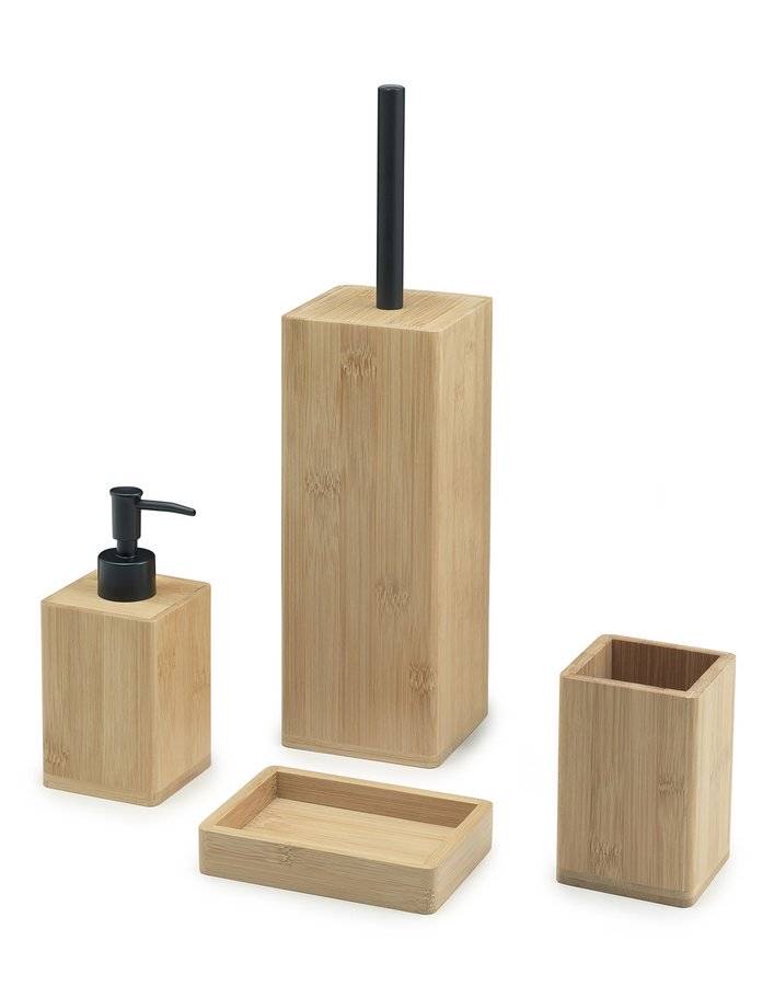 Porte-brosse/brosse de toilette sur pied BONNIE, bambou Montbéliard 0
