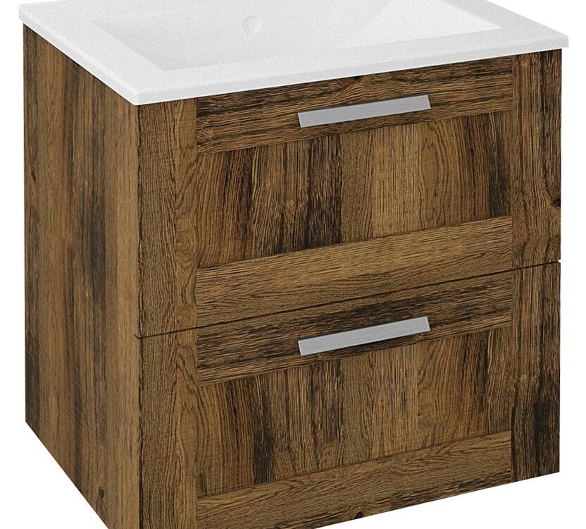 Meuble sous-vasque AMIA 59x60x45cm, chêne Collingwood Saint-Louis