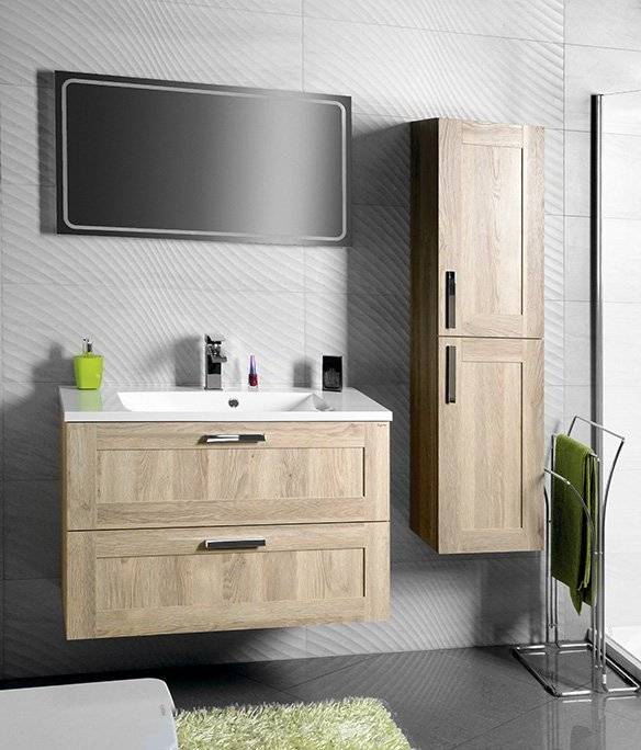Ensemble de salle de bain AMIA 90, chêne Texas Wittenheim